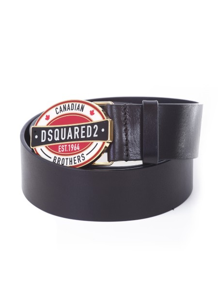 Shop DSQUARED2  Cintura: Dsquared2 cintura "Canadian brothers plaque belt".
Cintura in pelle.
Fibbia in metallo smaltato lettering.
Lettering "DSQAURED2" impresso.
Misura: 4cm.
Composizione: 100% Pelle.
Fabbricata in Italia.. BEM0480 12900001-M1165